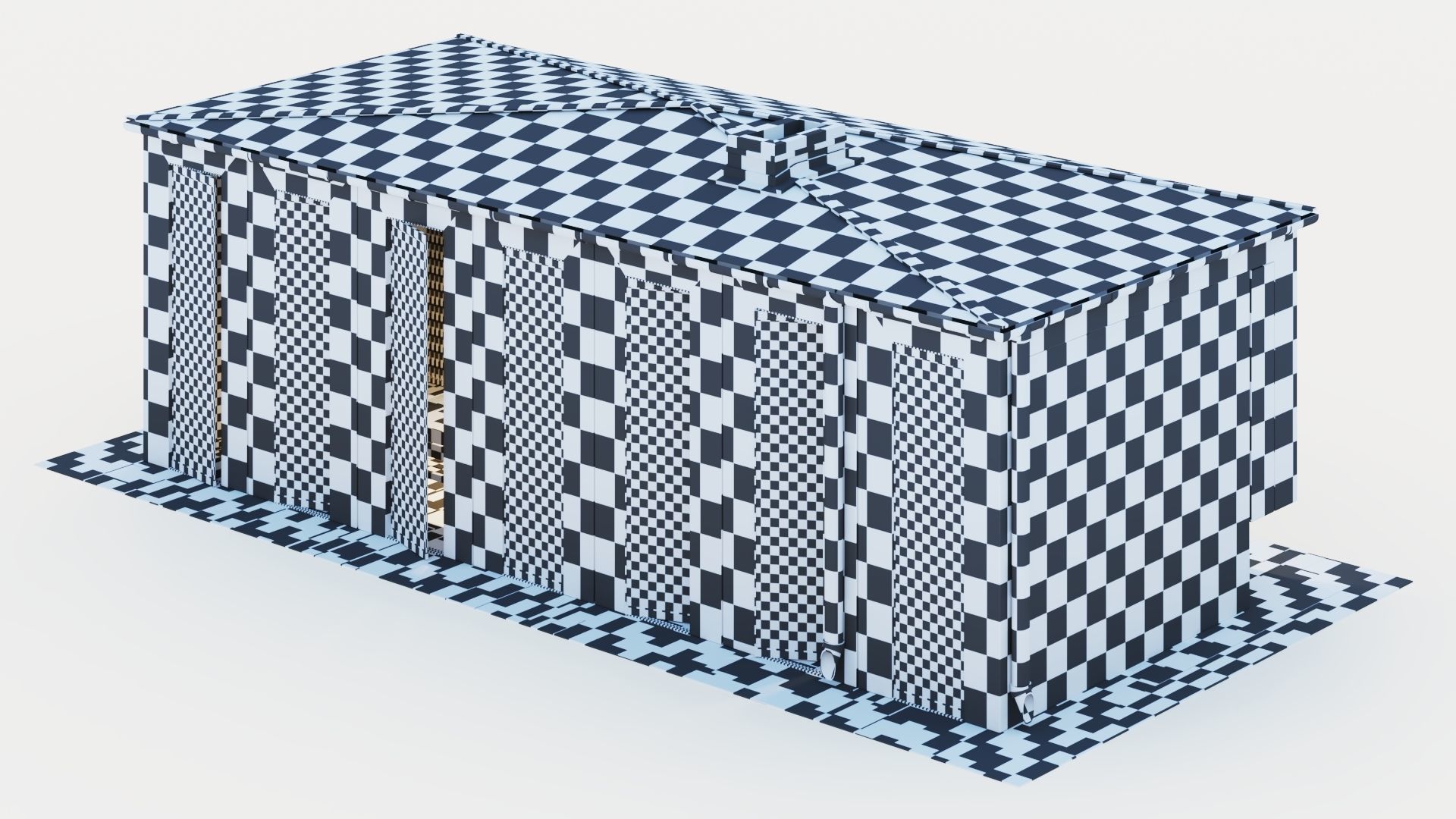 Pavilion with glass sliding partitions 3D model_58