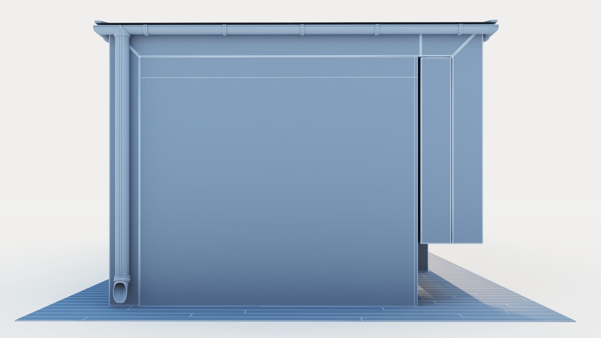 Pavilion with glass sliding partitions 3D model_34