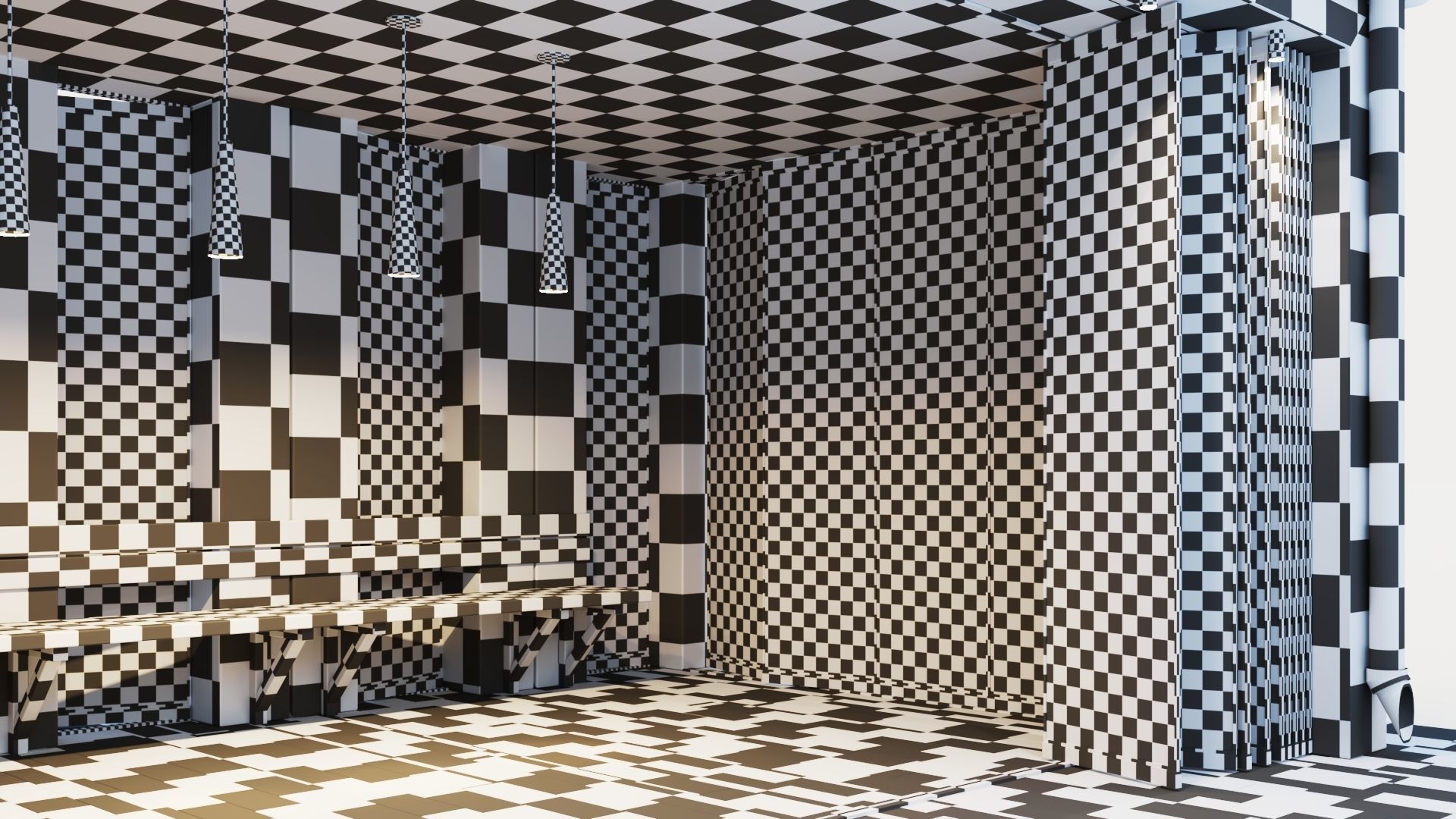 Pavilion with glass sliding partitions 3D model_60