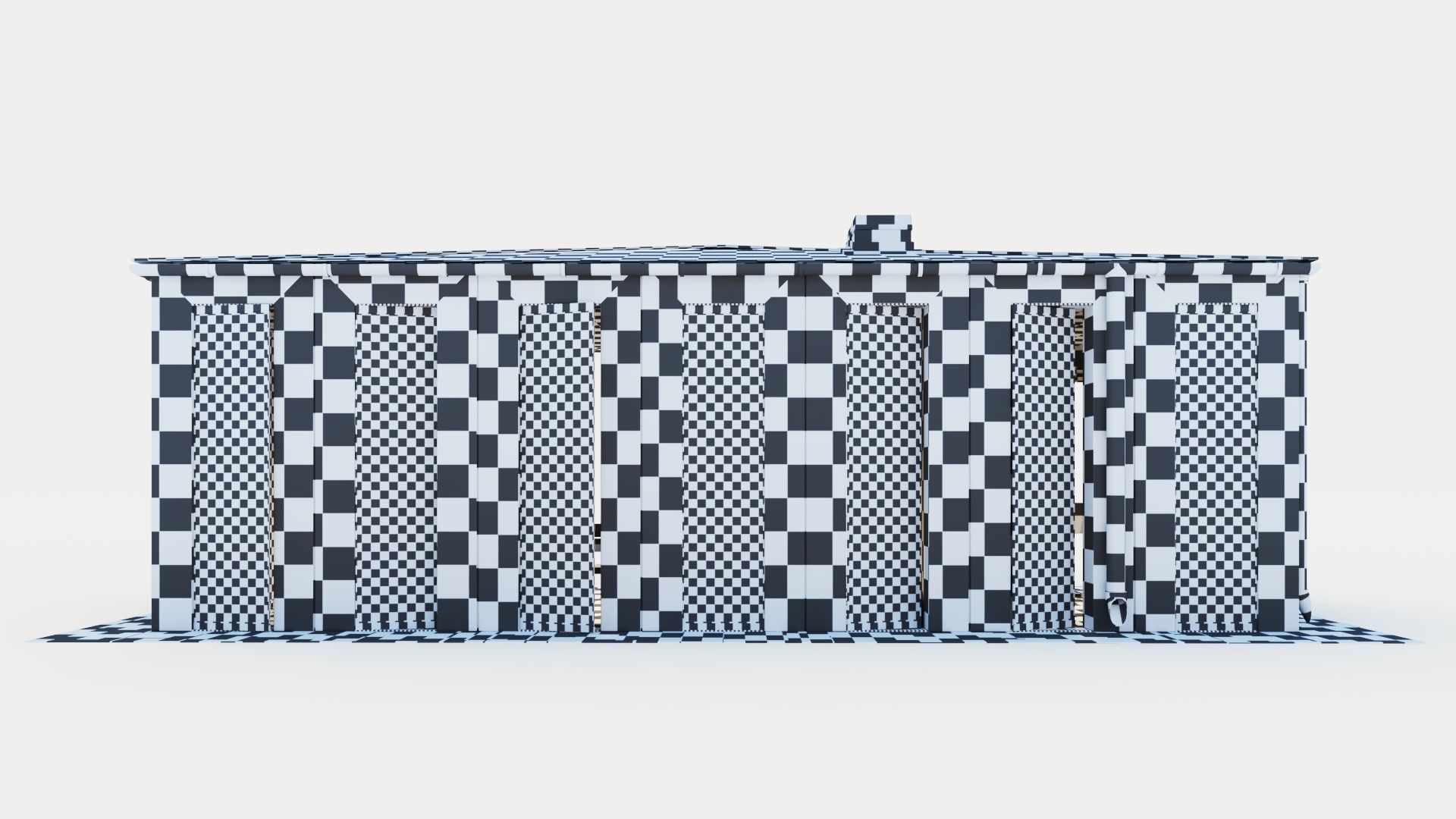 Pavilion with glass sliding partitions 3D model_51