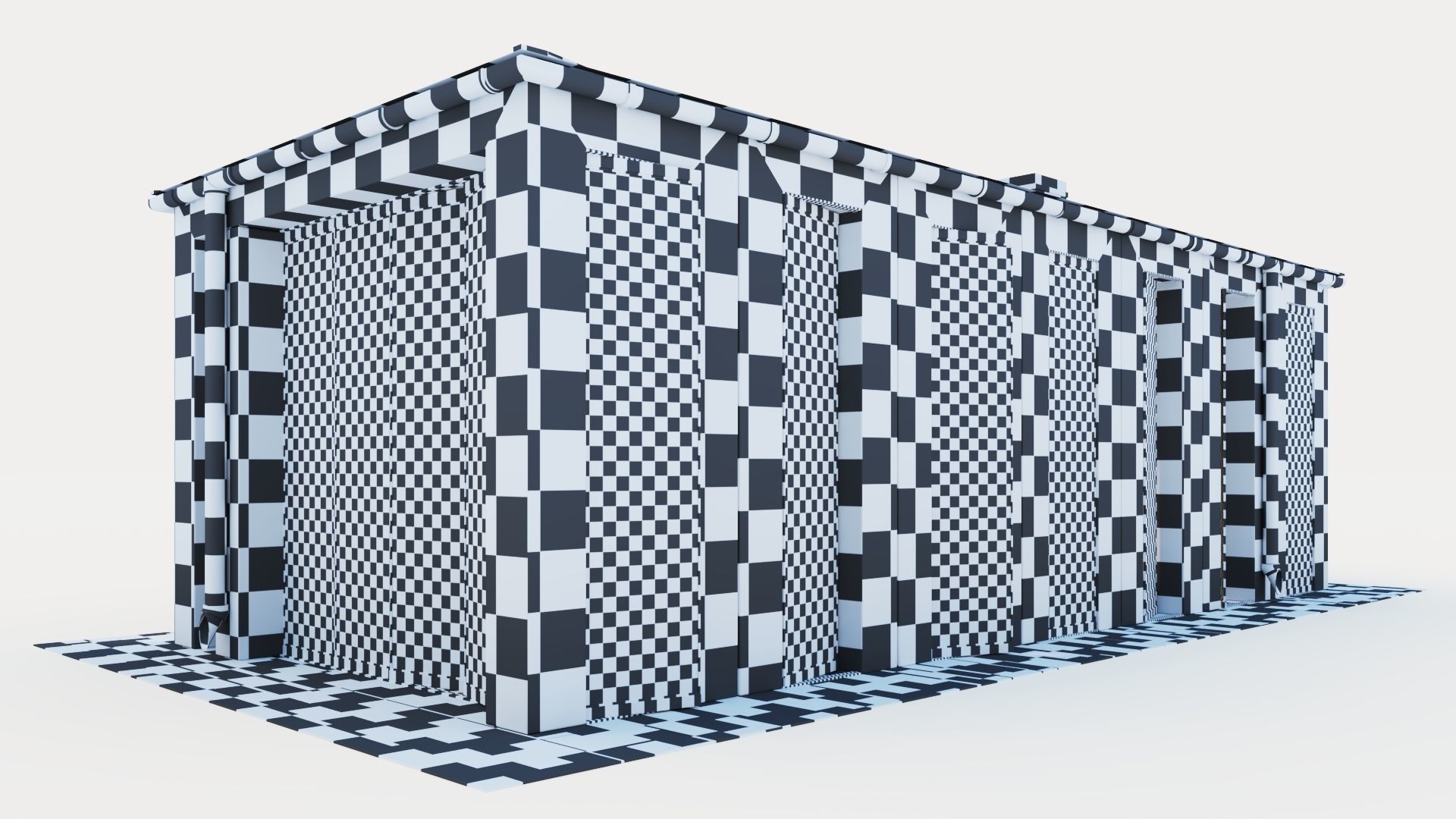 Pavilion with glass sliding partitions 3D model_50