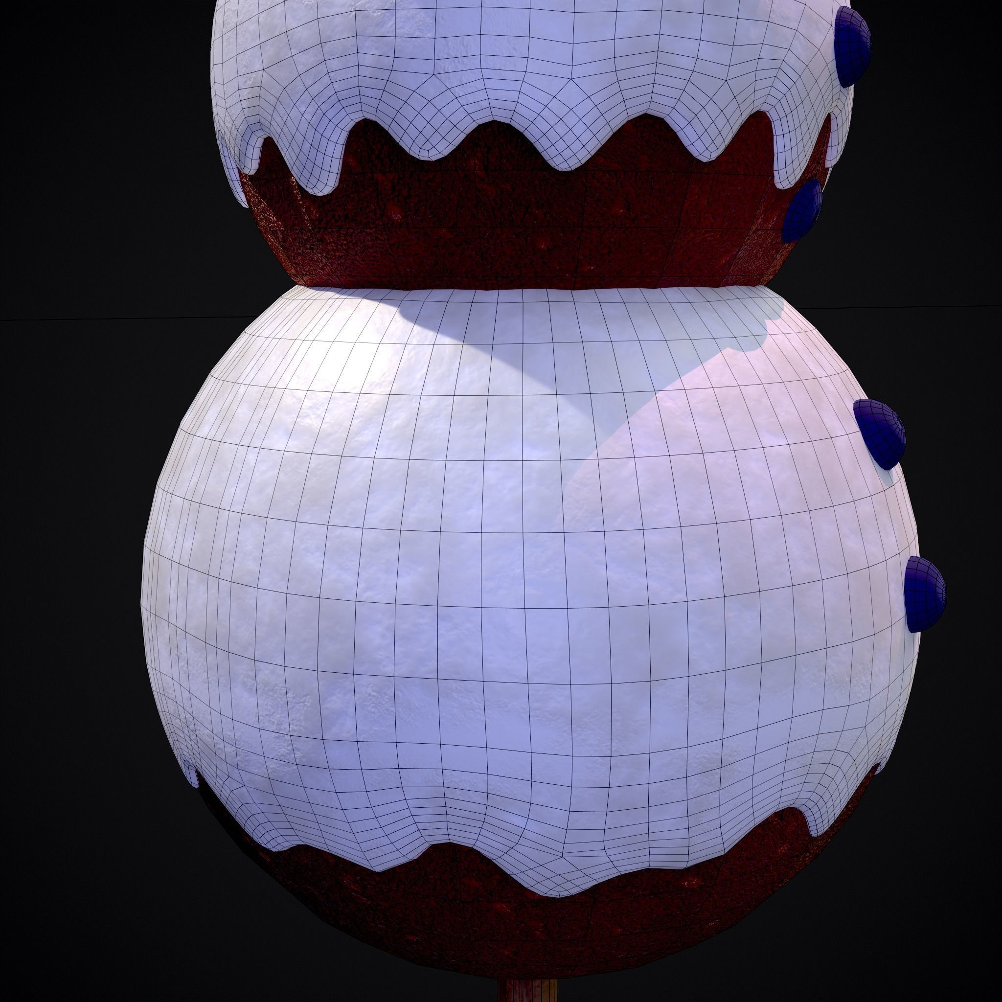 Snowman on a Stick Low-poly 3D model_20