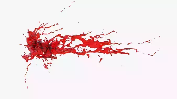 Animated Blood Splash 27 3D model