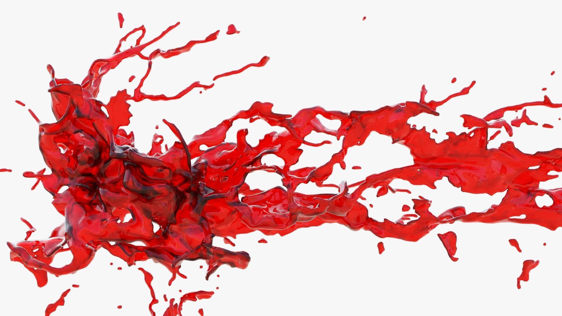 Animated Blood Splash 27 3D model_3