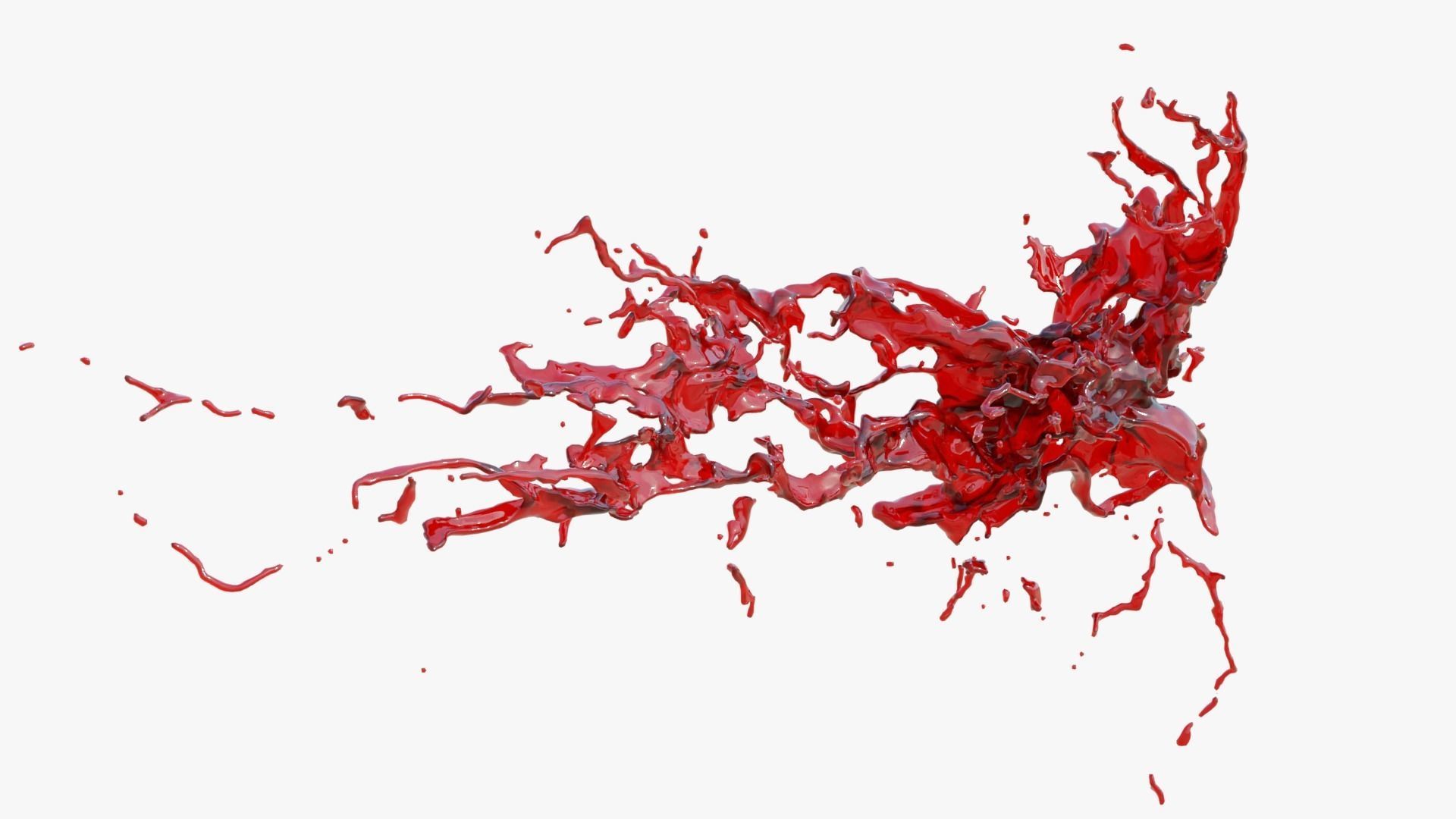 Animated Blood Splash 27 3D model_7