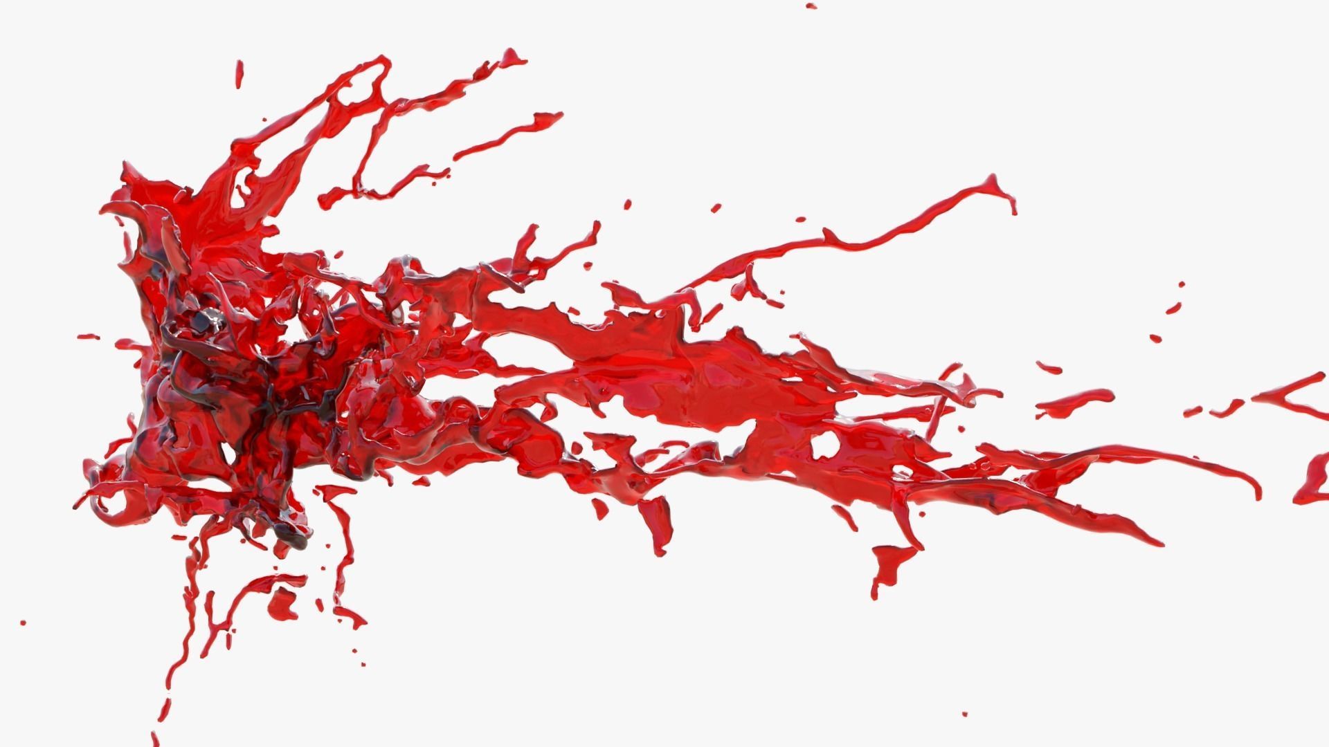 Animated Blood Splash 27 3D model_5