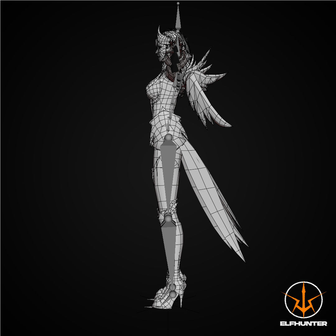 EXCLUSIVE ELF HUNTER EDITION RIGGED CHARACTER ELF WARRIOR Low-poly 3D model_17