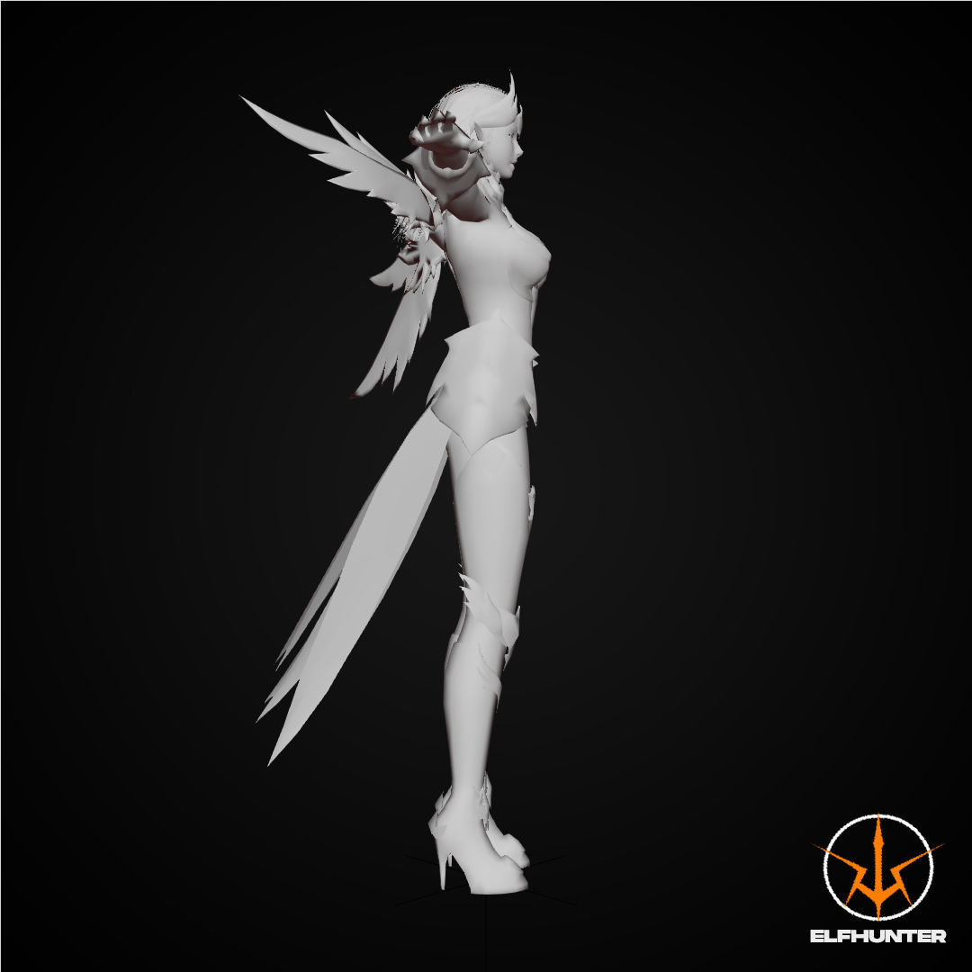 EXCLUSIVE ELF HUNTER EDITION RIGGED CHARACTER ELF WARRIOR Low-poly 3D model_7