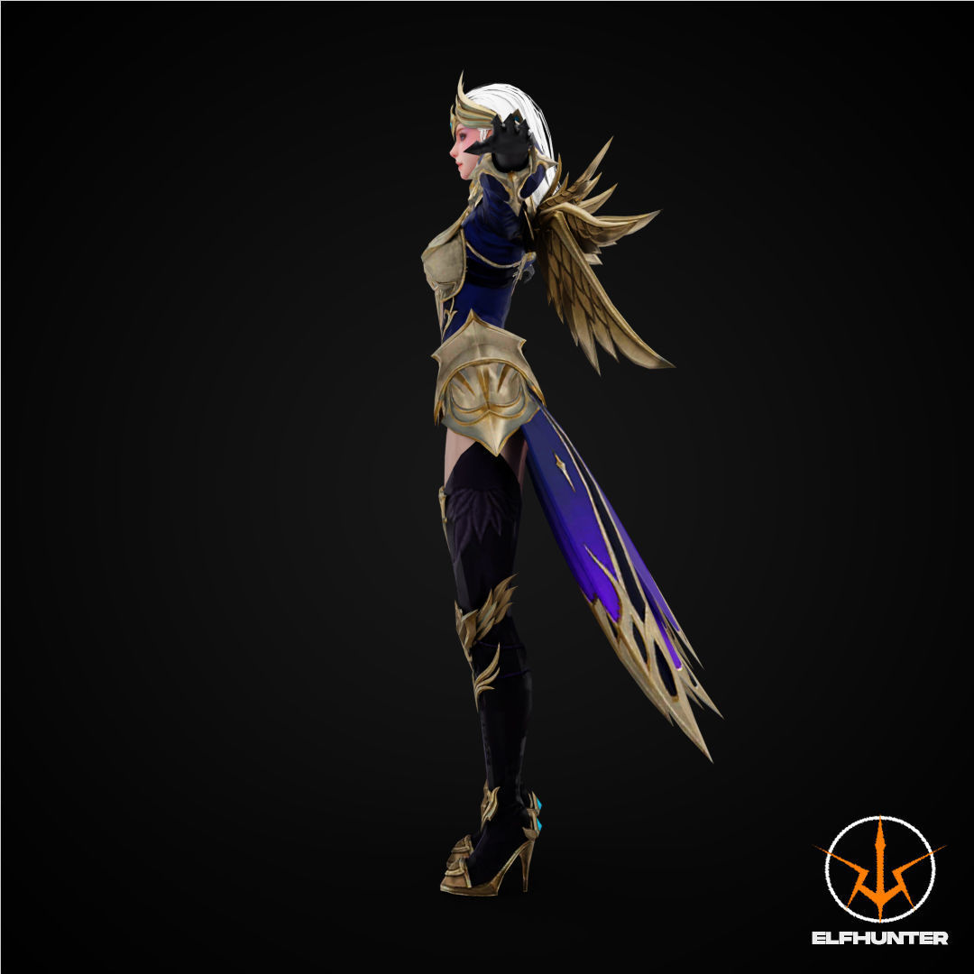 EXCLUSIVE ELF HUNTER EDITION RIGGED CHARACTER ELF WARRIOR Low-poly 3D model_5