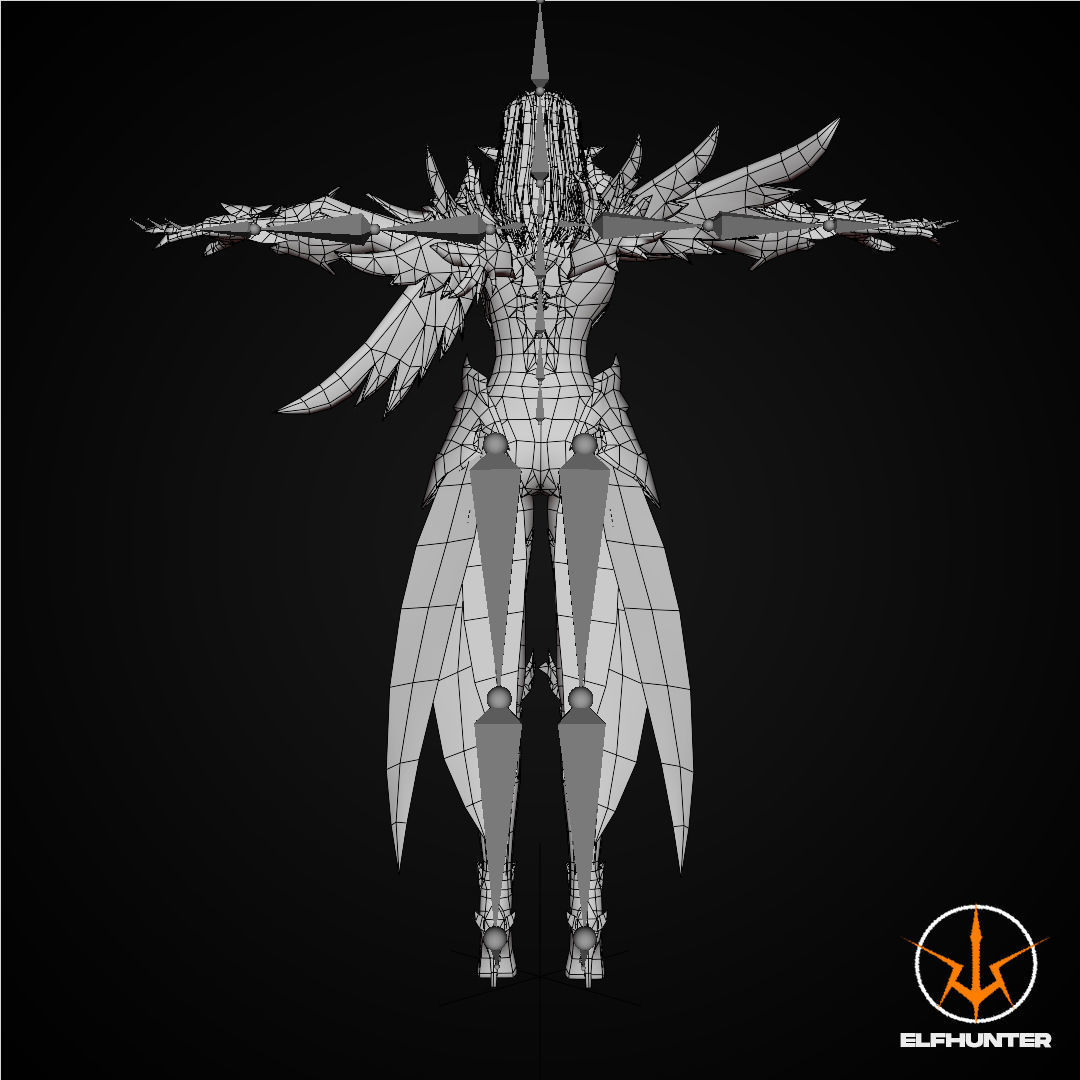 EXCLUSIVE ELF HUNTER EDITION RIGGED CHARACTER ELF WARRIOR Low-poly 3D model_16