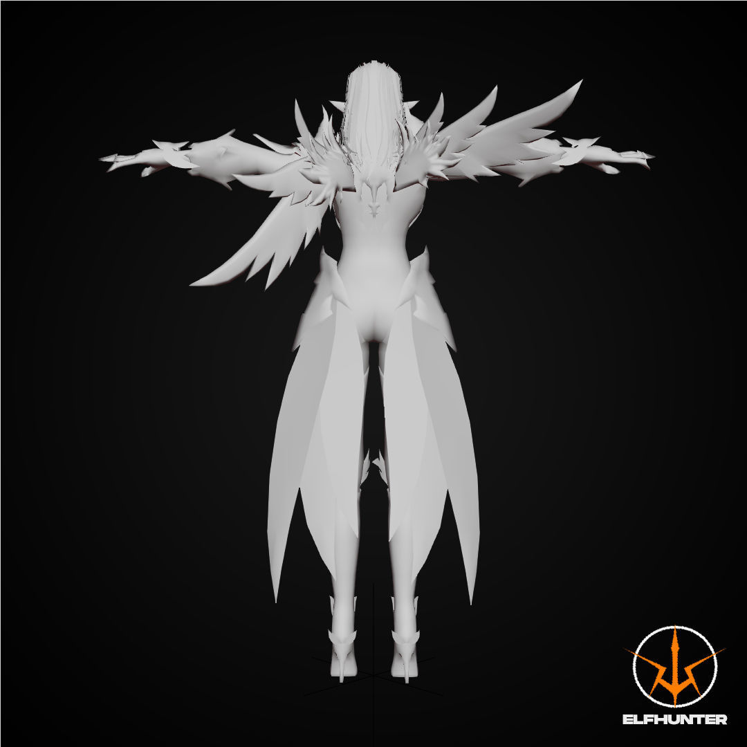 EXCLUSIVE ELF HUNTER EDITION RIGGED CHARACTER ELF WARRIOR Low-poly 3D model_8