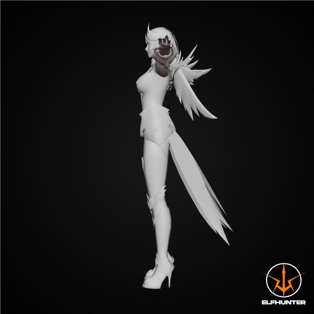 EXCLUSIVE ELF HUNTER EDITION RIGGED CHARACTER ELF WARRIOR Low-poly 3D model_9