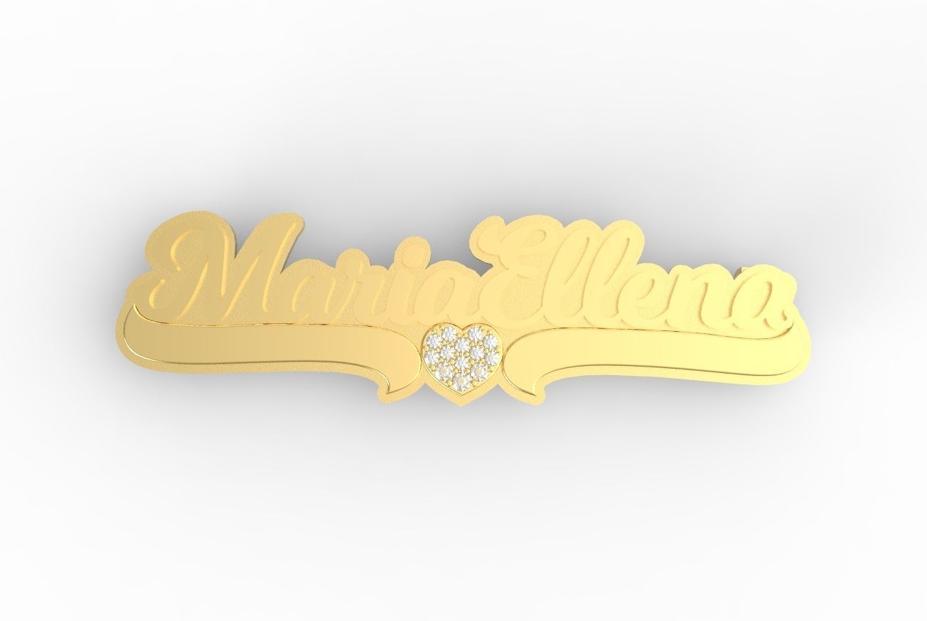 Maria Ellena name plate 3D print model_1