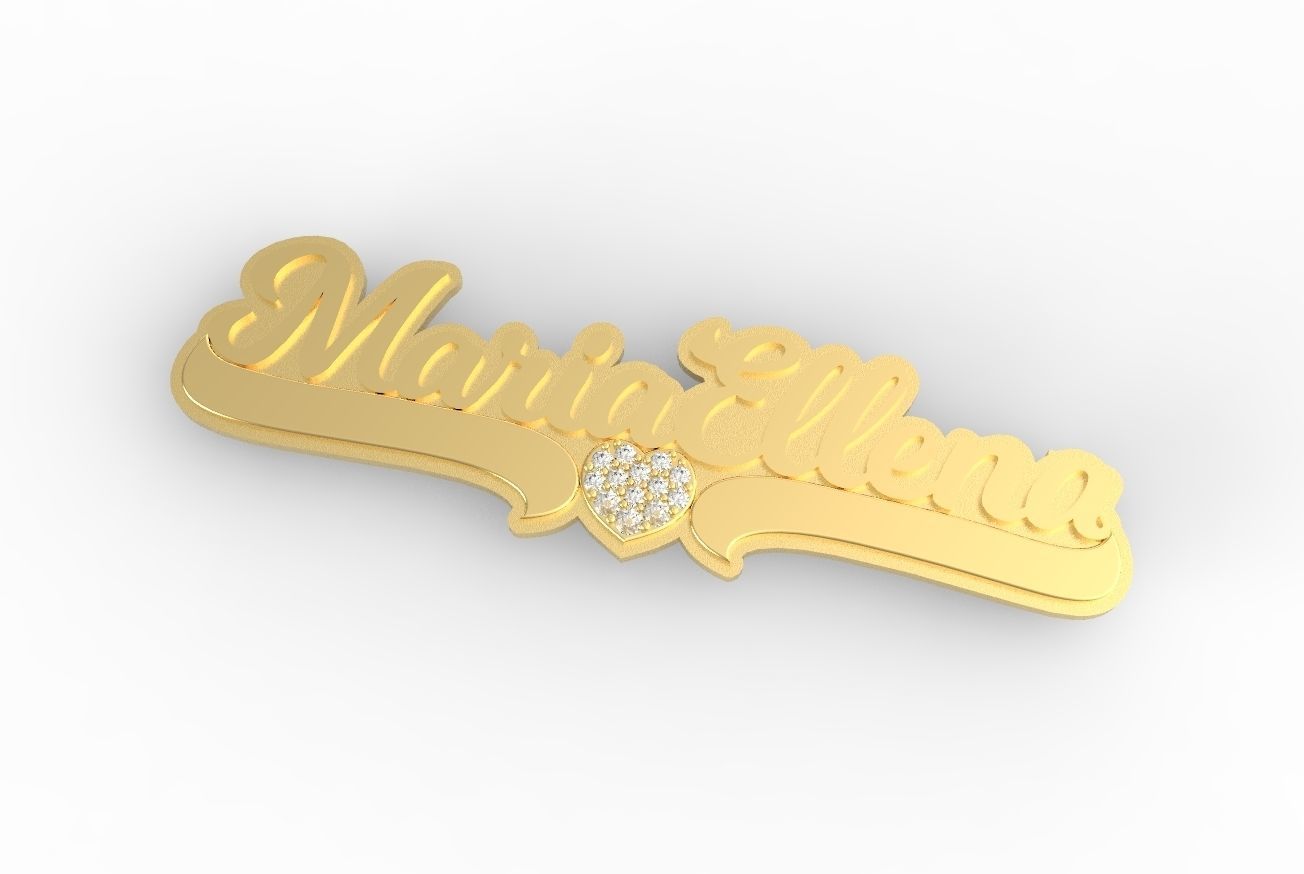 Maria Ellena name plate 3D print model_2