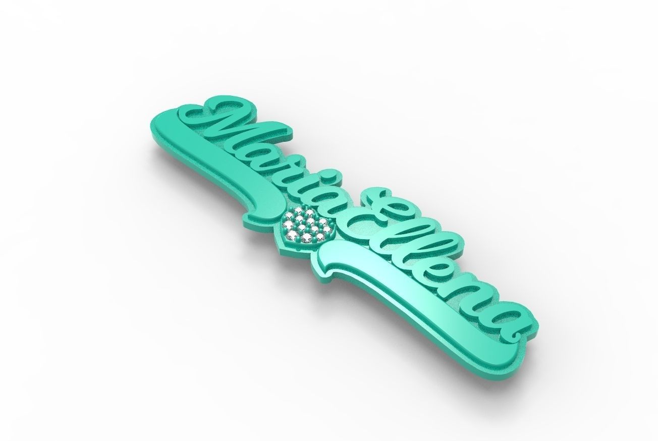 Maria Ellena name plate 3D print model_4