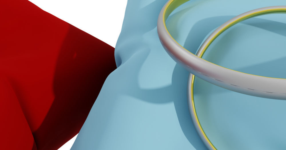 3D Ring Jewelry and Pillow low and high poly Set 3D model_14