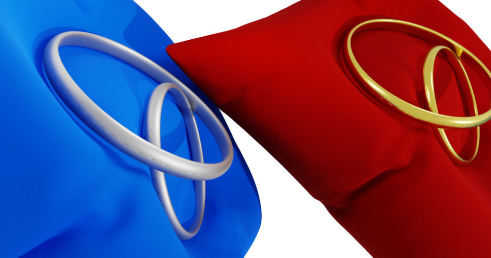 3D Ring Jewelry and Pillow low and high poly Set 3D model_9