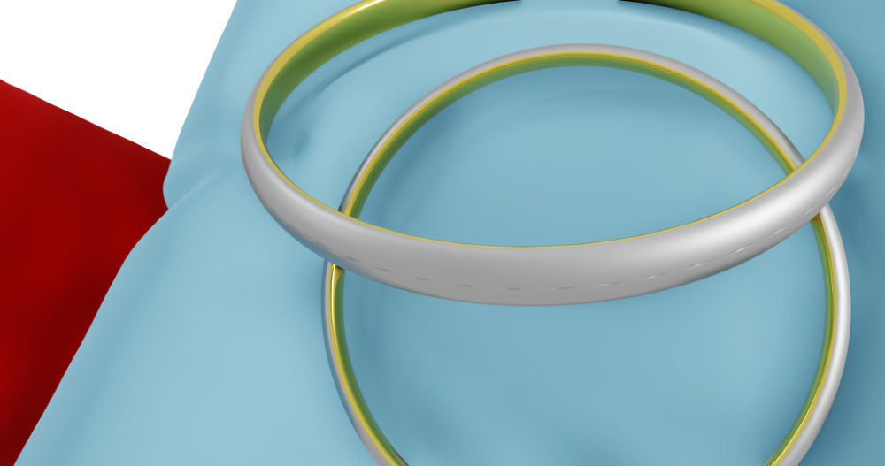 3D Ring Jewelry and Pillow low and high poly Set 3D model_30