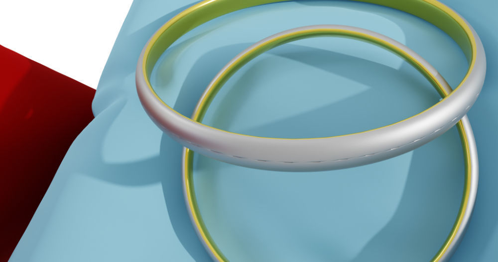 3D Ring Jewelry and Pillow low and high poly Set 3D model_15