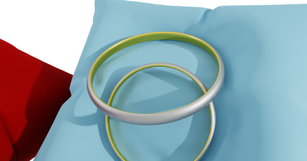 3D Ring Jewelry and Pillow low and high poly Set 3D model_16