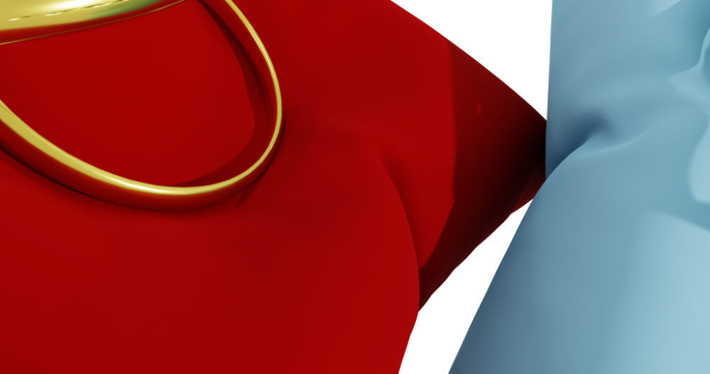 3D Ring Jewelry and Pillow low and high poly Set 3D model_13