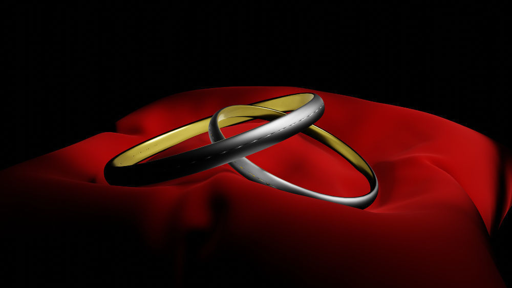 3D Ring Jewelry and Pillow low and high poly Set 3D model_72