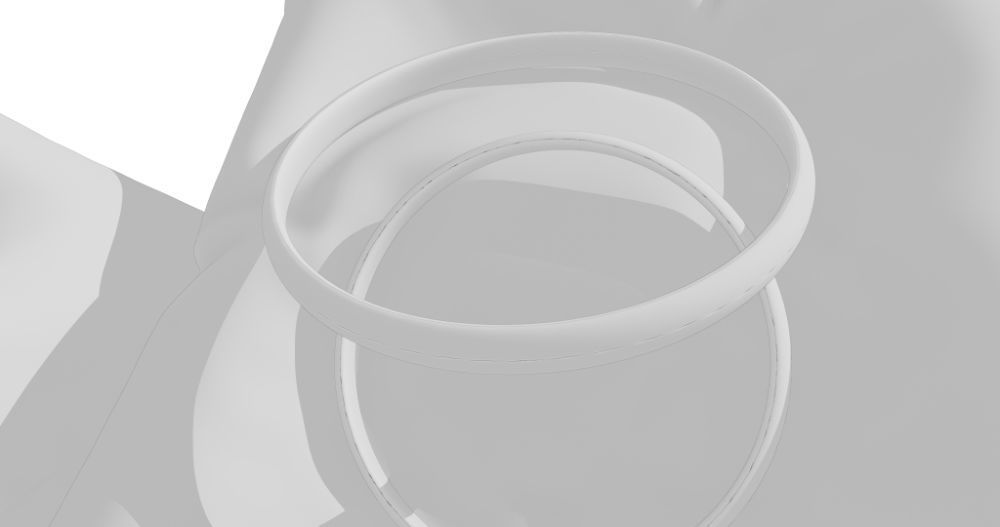 3D Ring Jewelry and Pillow low and high poly Set 3D model_58