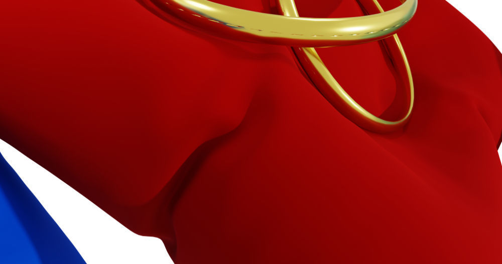 3D Ring Jewelry and Pillow low and high poly Set 3D model_12