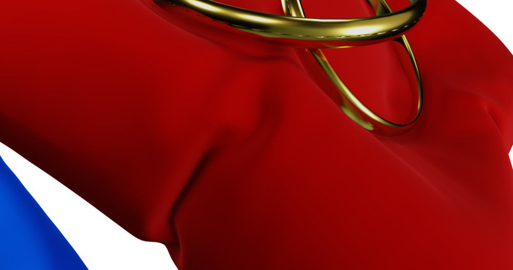 3D Ring Jewelry and Pillow low and high poly Set 3D model_40