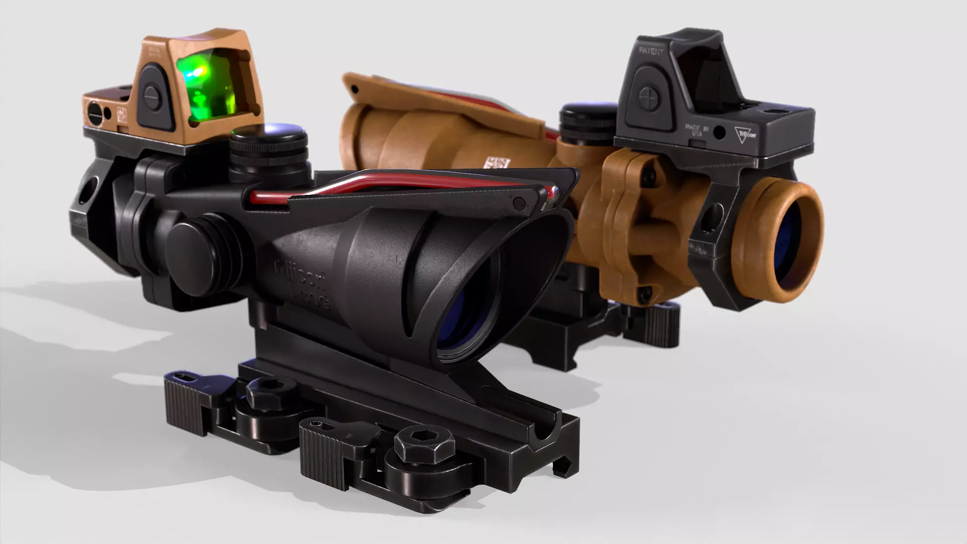 ACOG Sight Low-poly 3D model_0