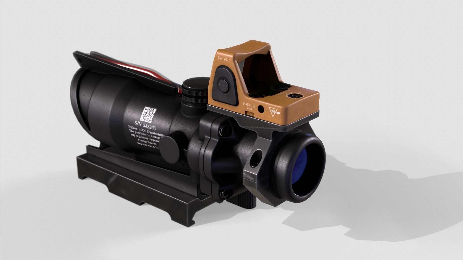 ACOG Sight Low-poly 3D model_2