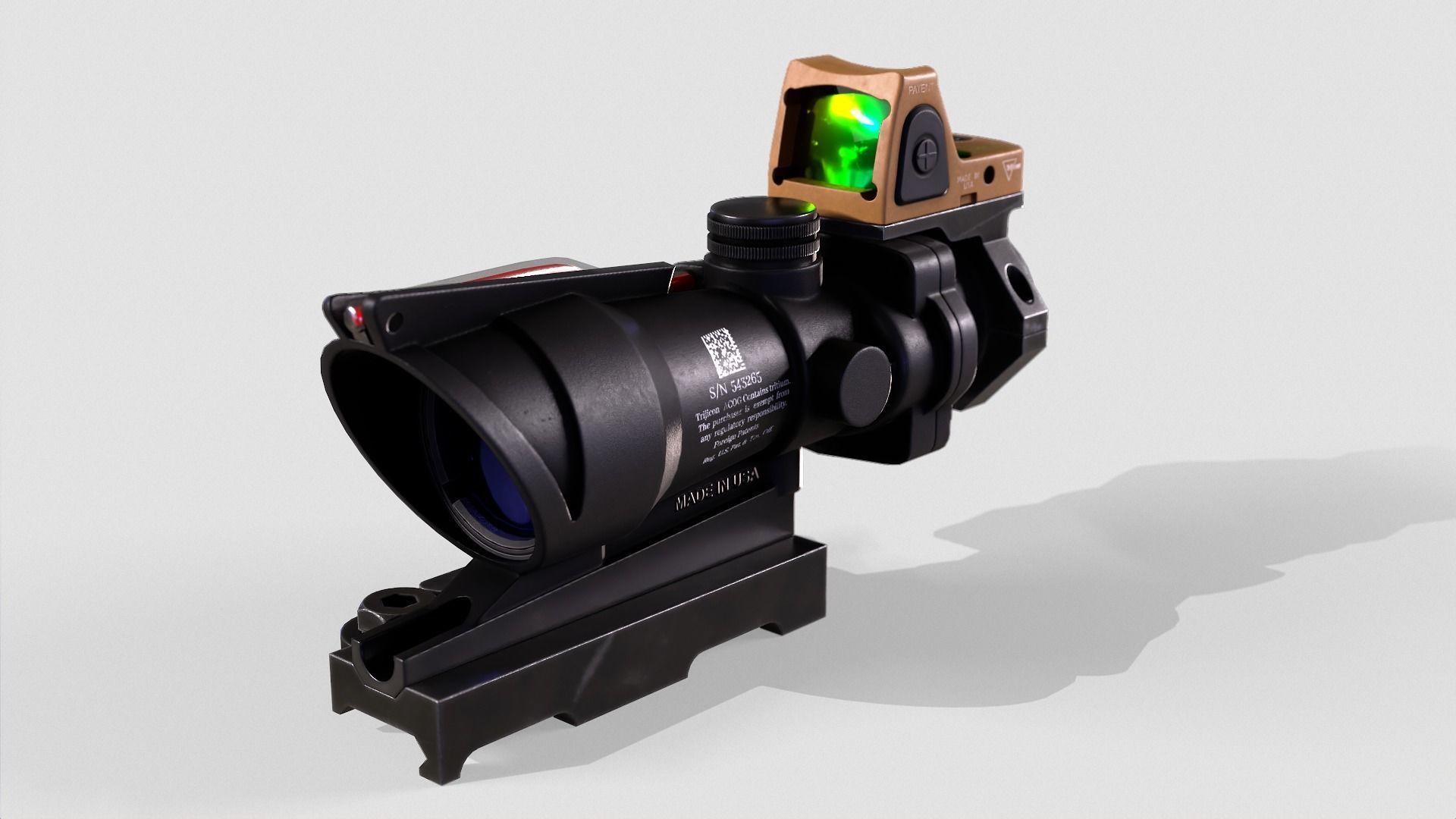 ACOG Sight Low-poly 3D model_1