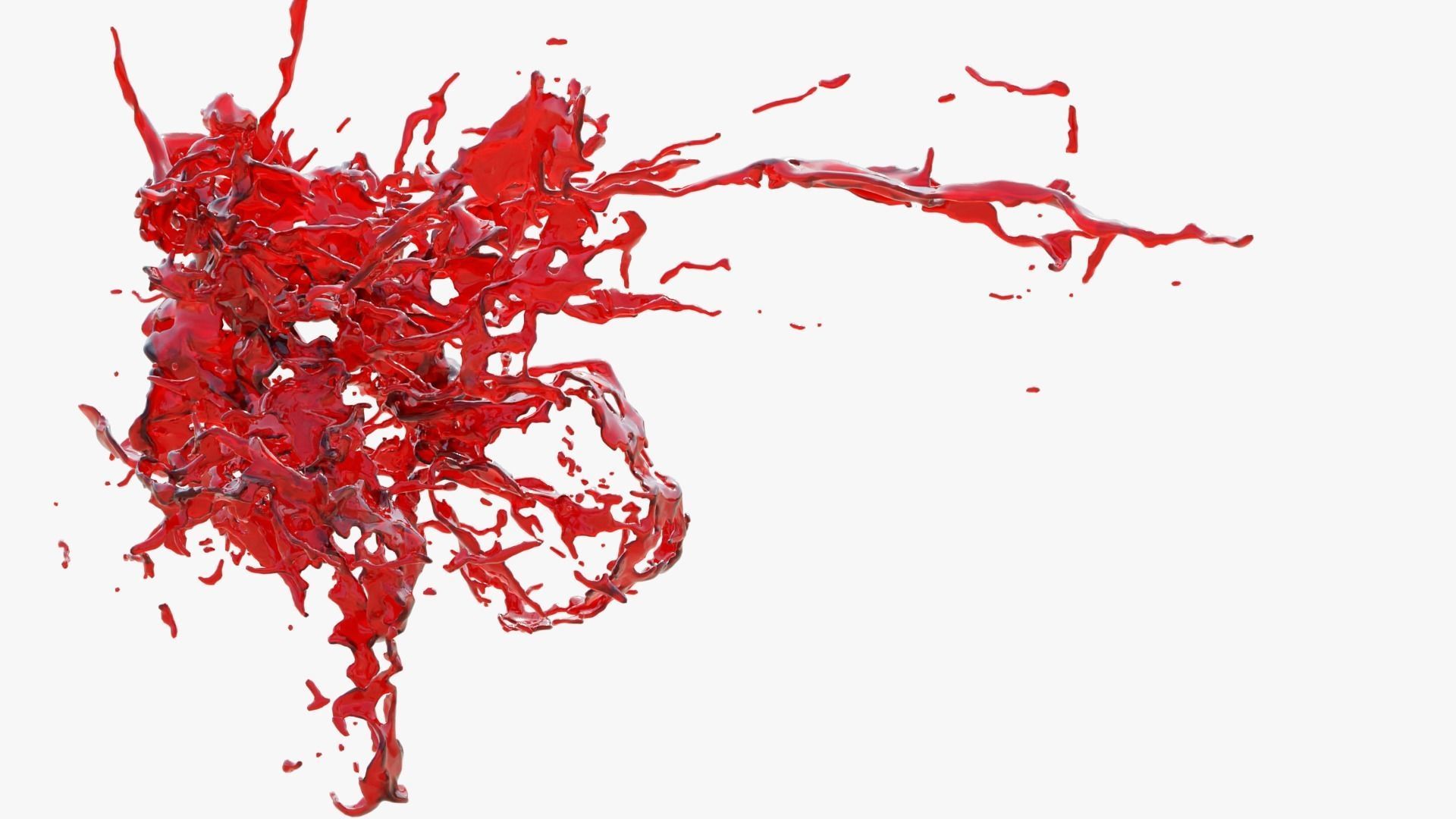 Animated Blood Splash 26 3D model_4