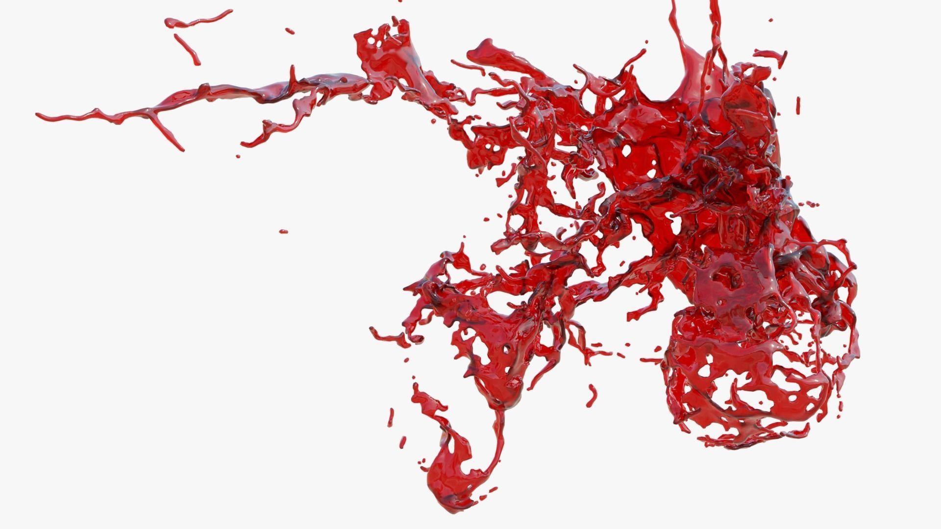 Animated Blood Splash 26 3D model_5