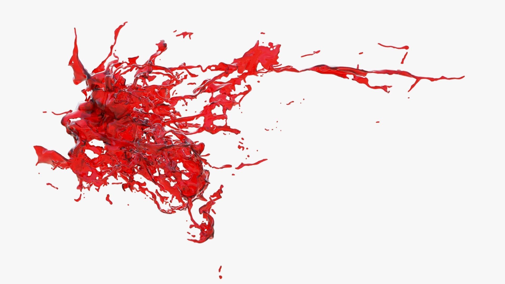Animated Blood Splash 26 3D model_3