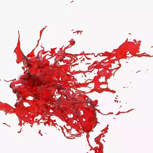 Animated Blood Splash 26 3D model