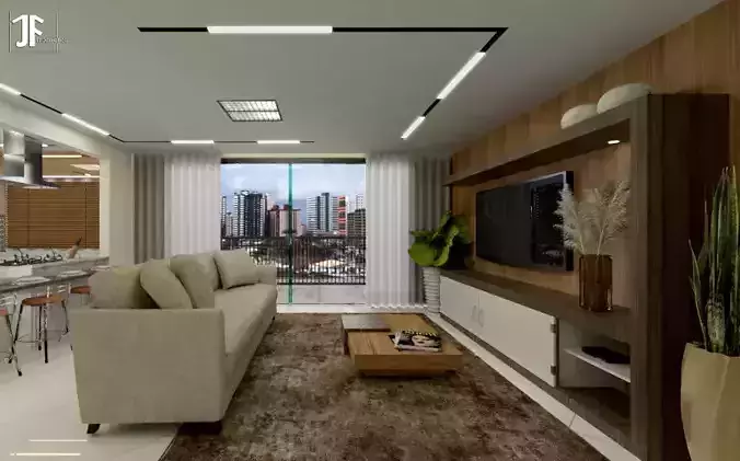 3d Blocks Living Room 