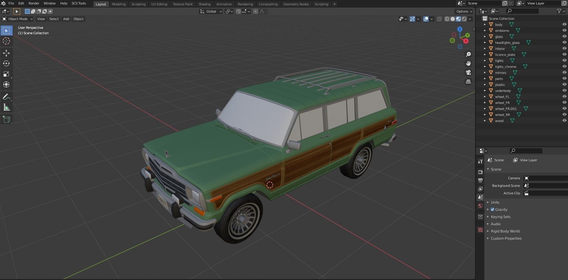 Jeep Wagoneer Low-poly 3D model_44