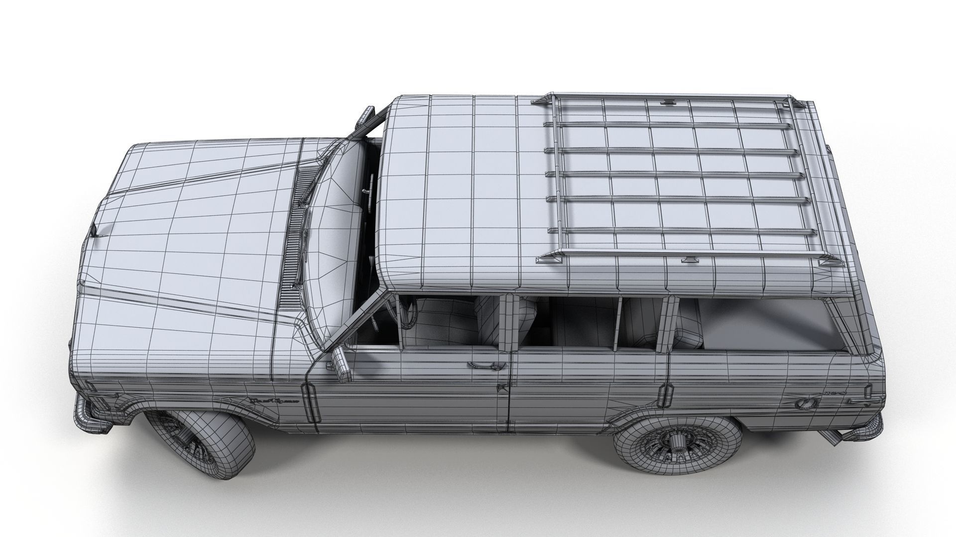 Jeep Wagoneer Low-poly 3D model_14