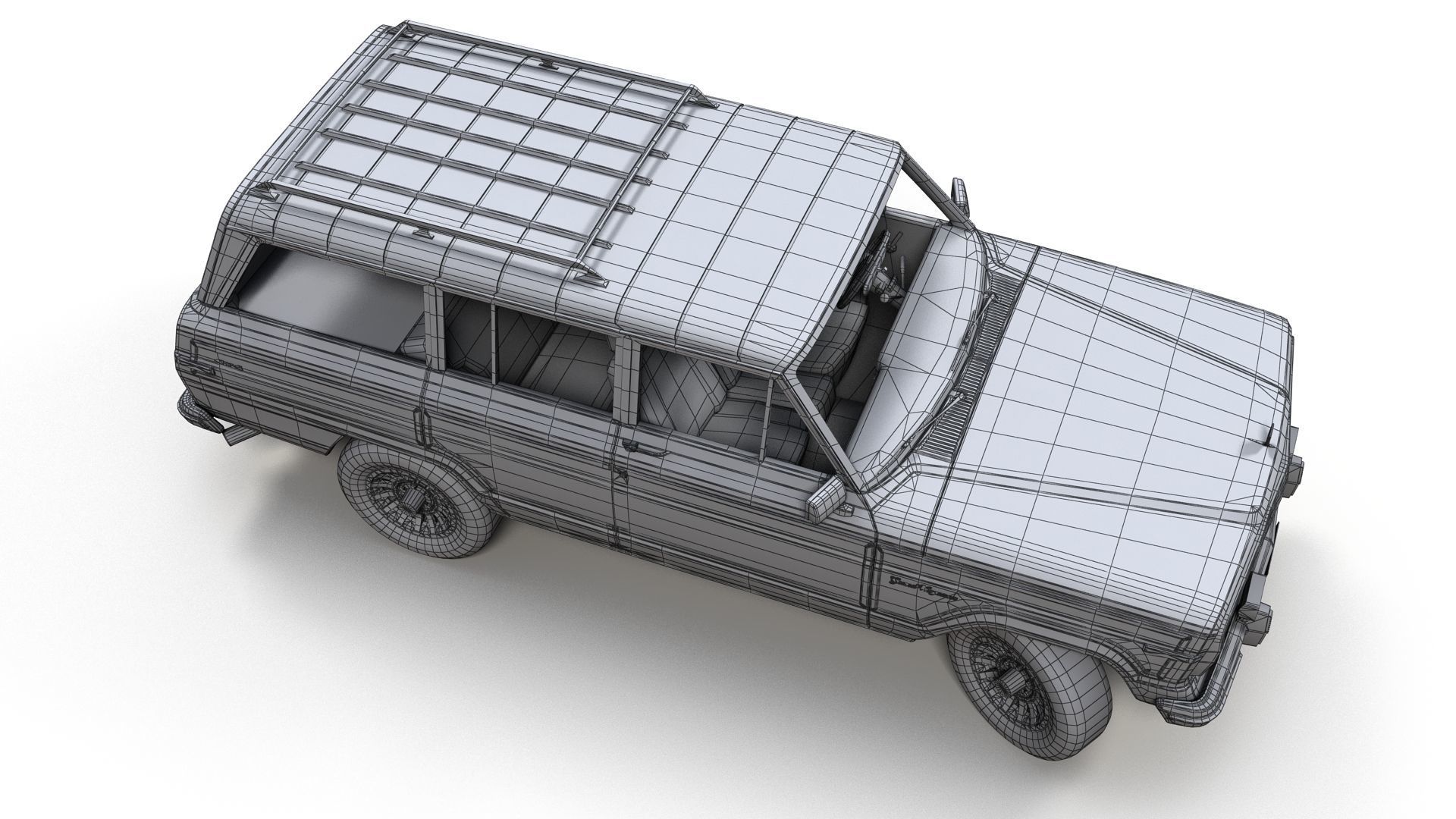 Jeep Wagoneer Low-poly 3D model_12