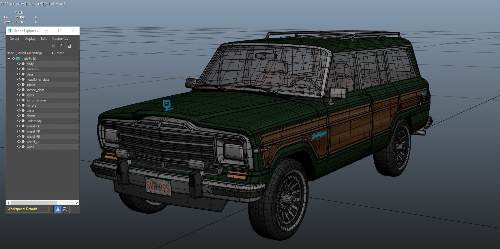 Jeep Wagoneer Low-poly 3D model_41