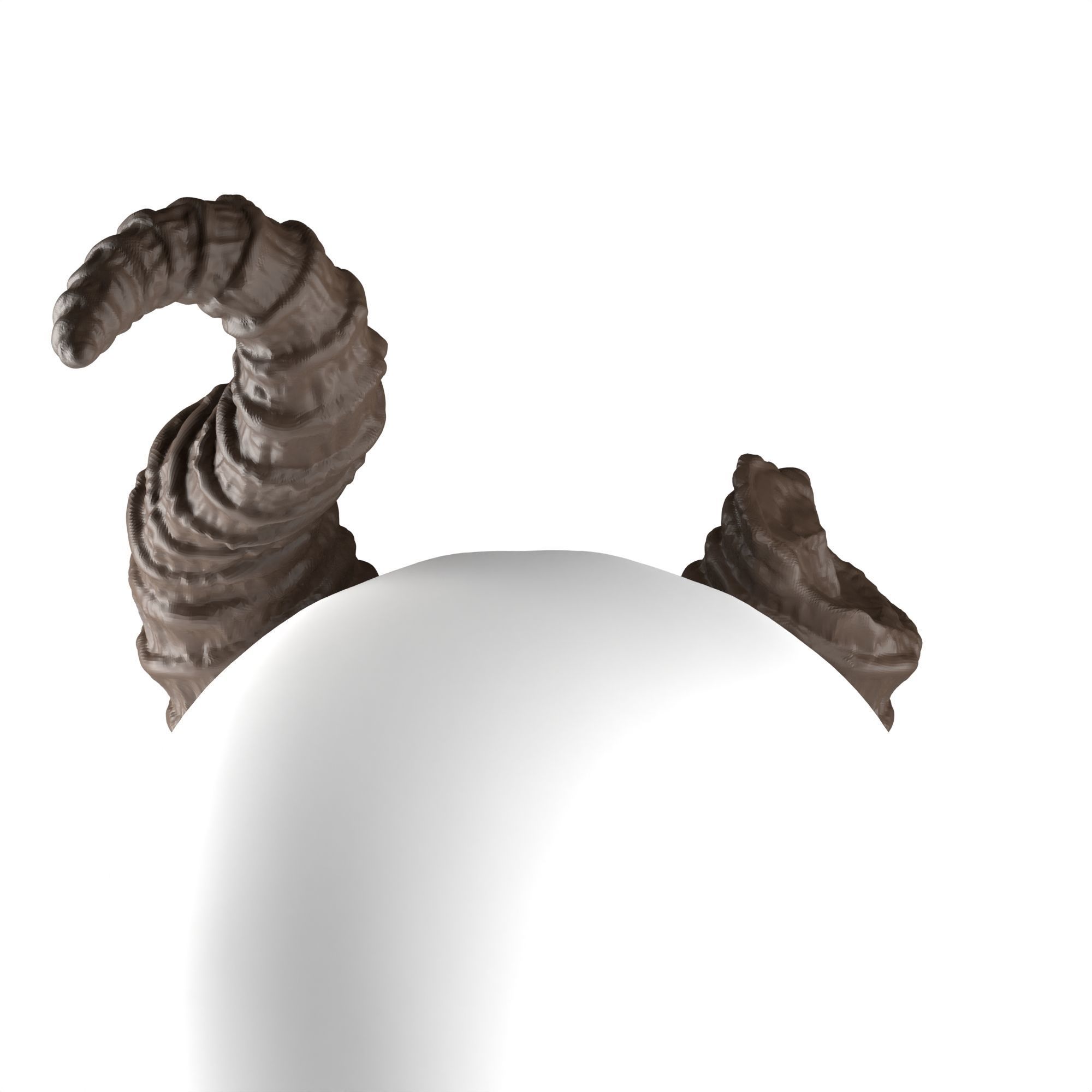 Adrienne - Large Horns with Optional Broken Side 3D print model_6