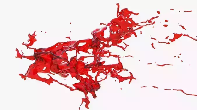 Animated Blood Splash 25 3D model
