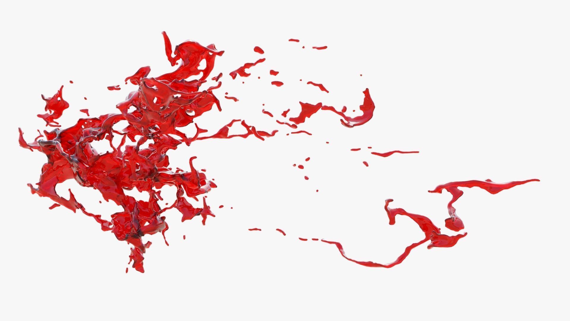 Animated Blood Splash 25 3D model_2