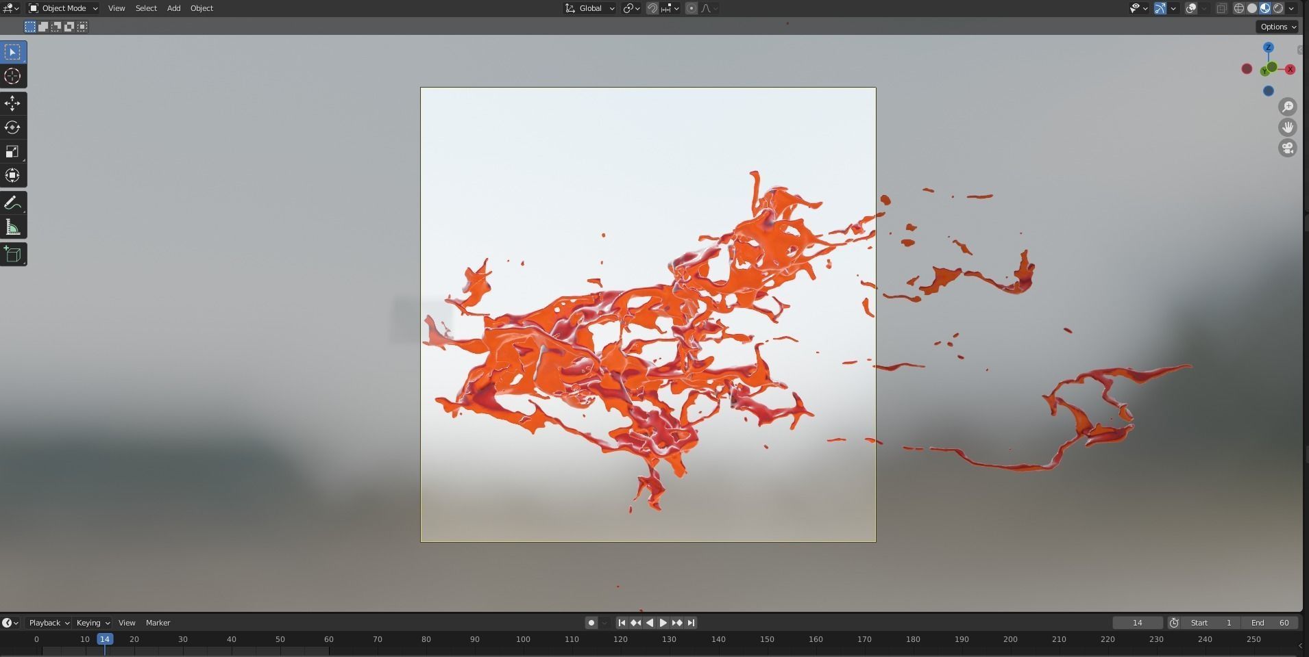 Animated Blood Splash 25 3D model_10