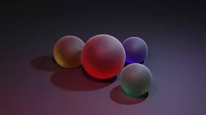 Colored Marbles 3D model