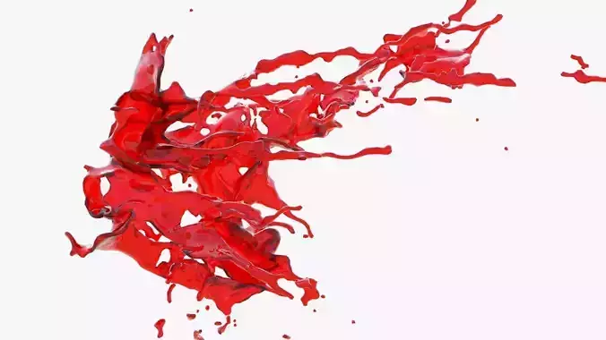 Animated Blood Splash 24 3D model