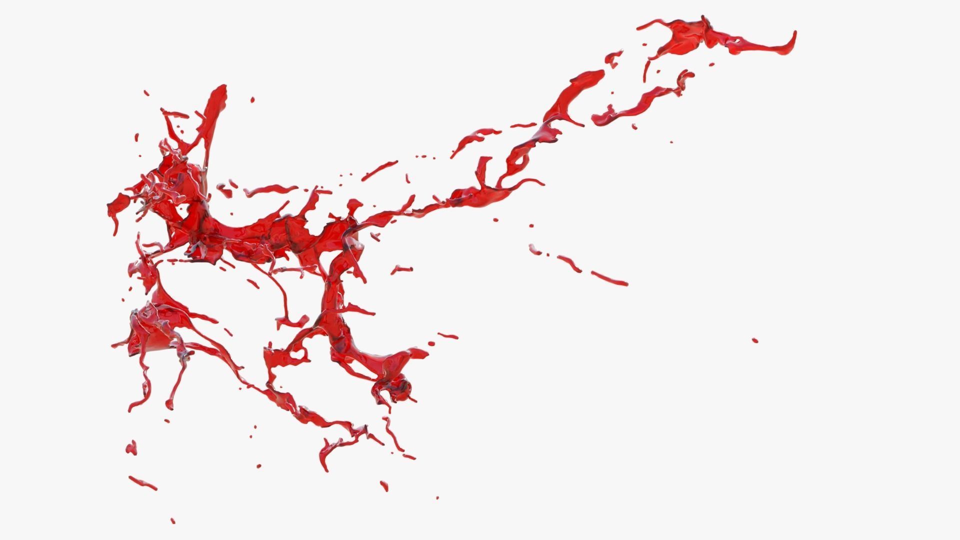 Animated Blood Splash 24 3D model_2