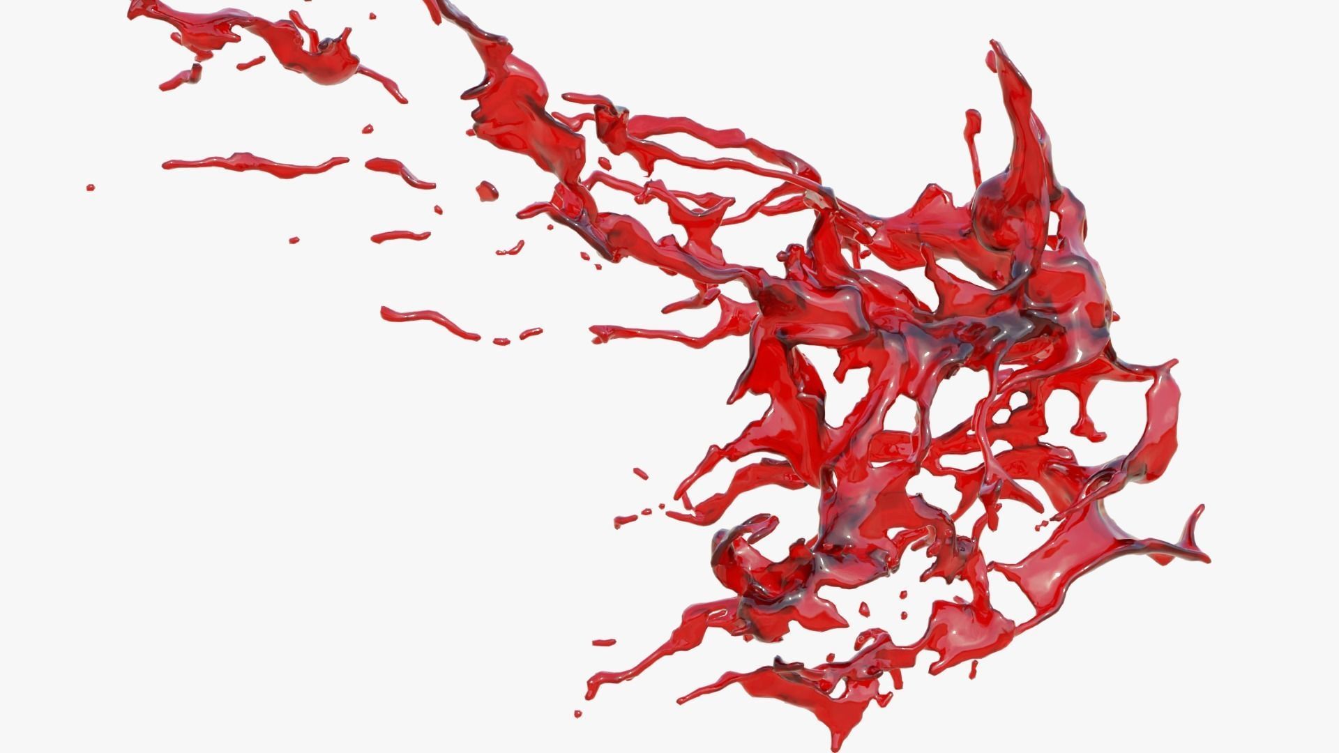 Animated Blood Splash 24 3D model_4