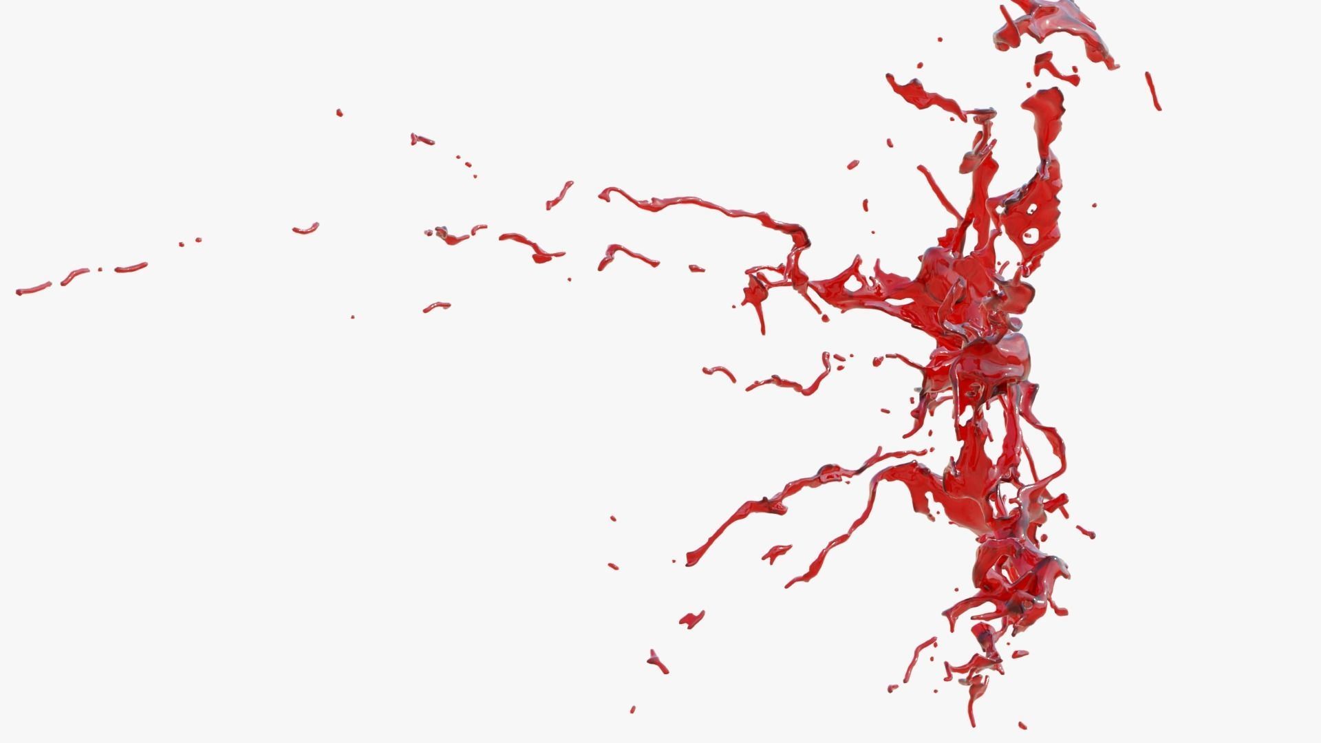 Animated Blood Splash 24 3D model_3